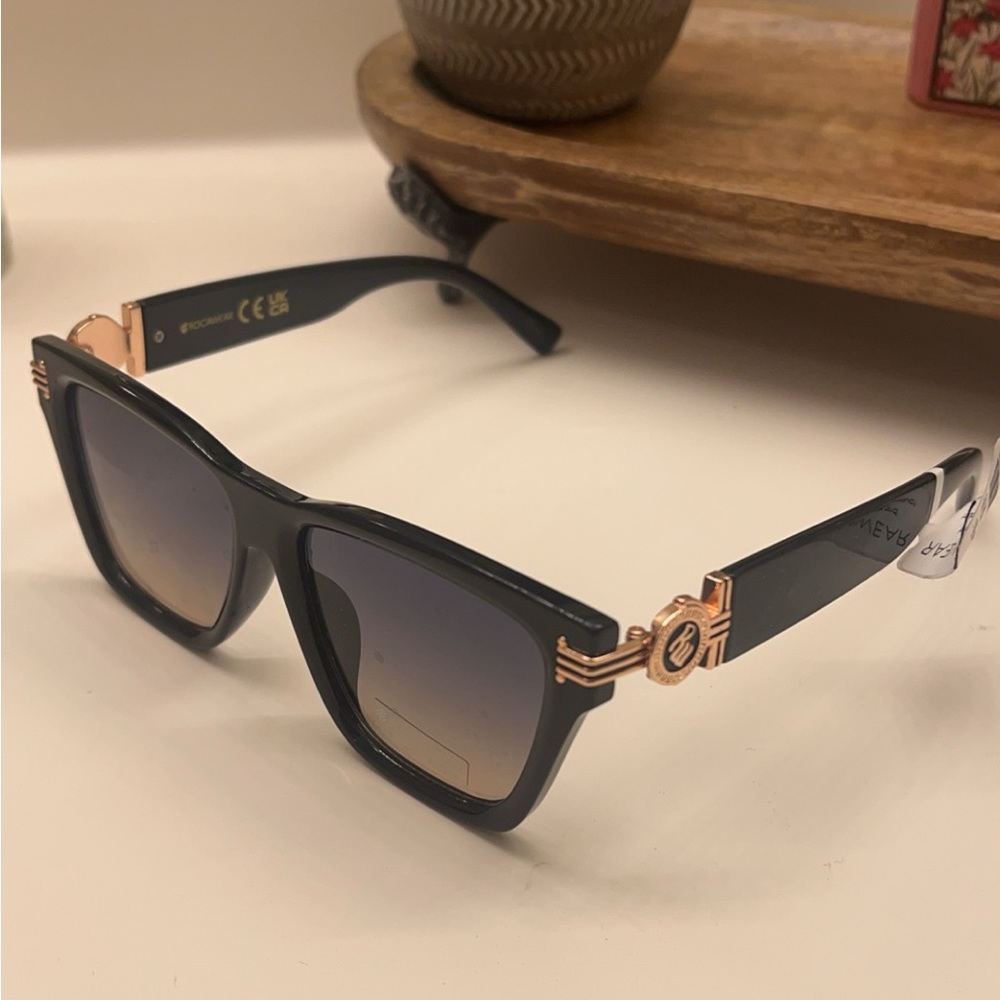 NWT Black and Gold Sunglasses